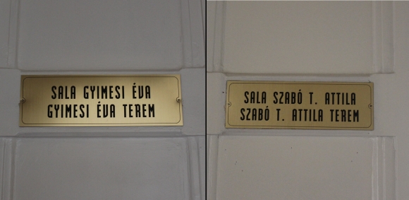 A 203. �s 202. termek n�vt�bl�i