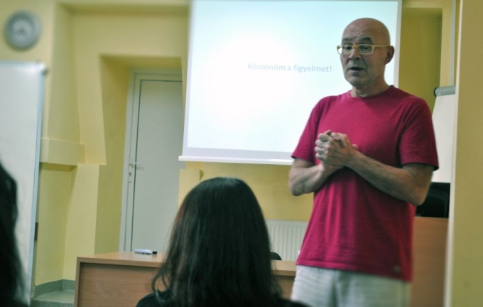 Hadas Mikls a 2018-as kolozsvri szociolgus napokon. Fot: szociologusnapok.ro