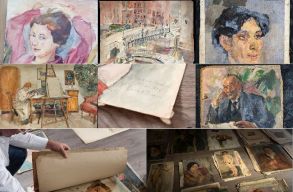  80 �ve befalazott m�alkot�sok mes�lik el a g�zkamr�ban kiv�gzett zsid� fest�n� t�rt�net�t